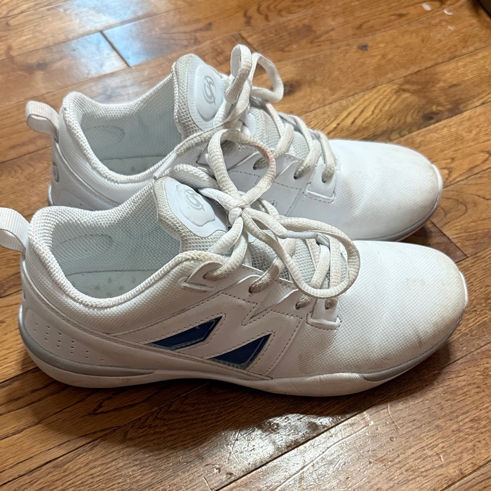 White and Blue Cheer Shoes